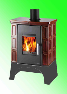 HAAS+SOHN EBOLI AL II s výměníkem, kachle hnědá